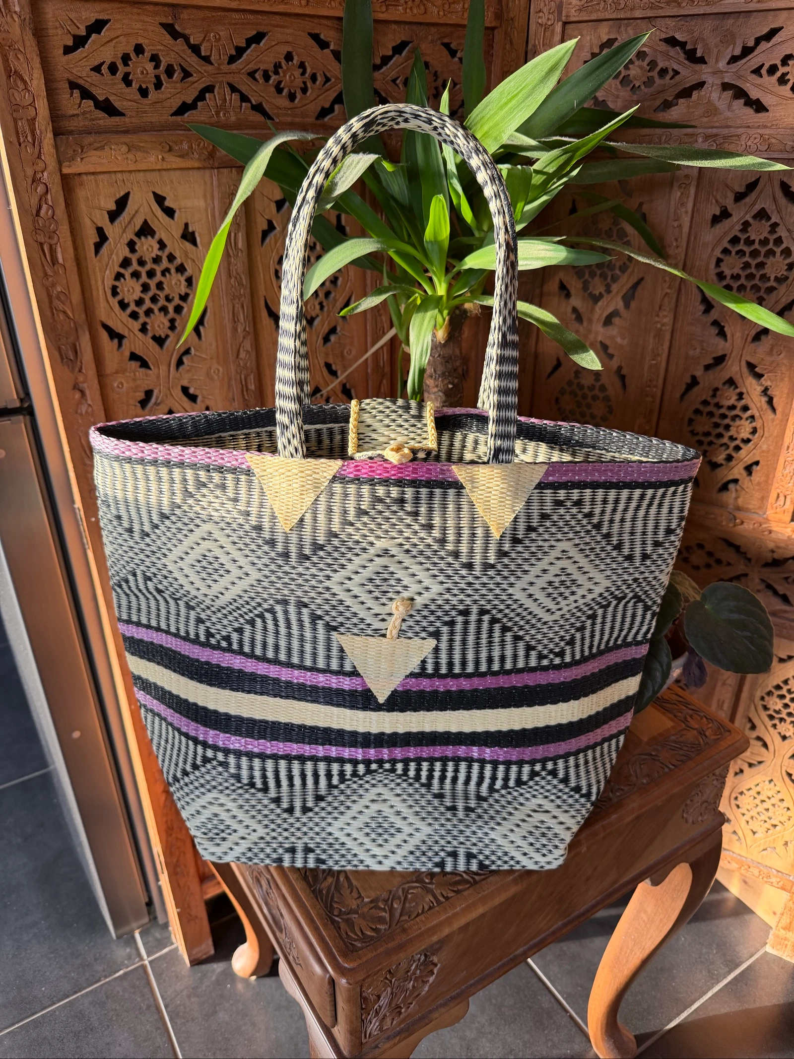 Sac de plage tressé neuf
